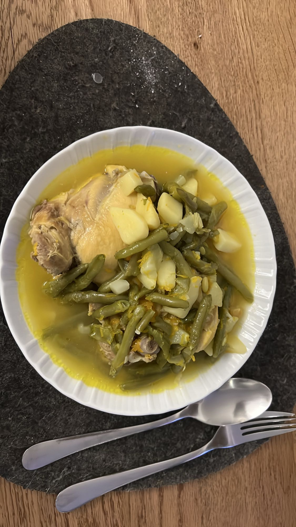 Tavuklu taze fasulye yemeği