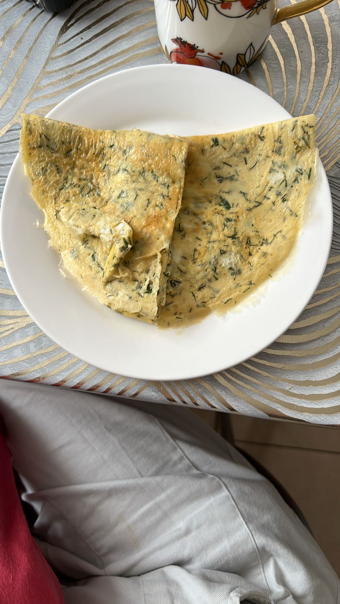 Омлет с зеленью