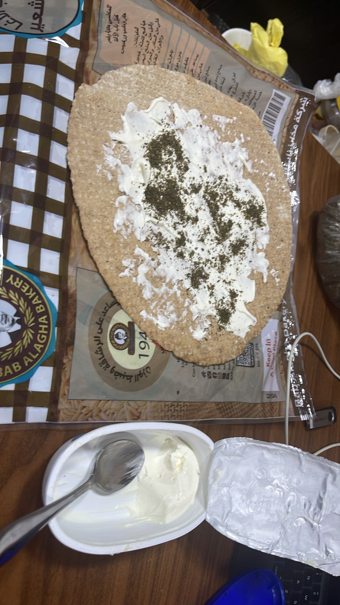 Cream cheese flatbread