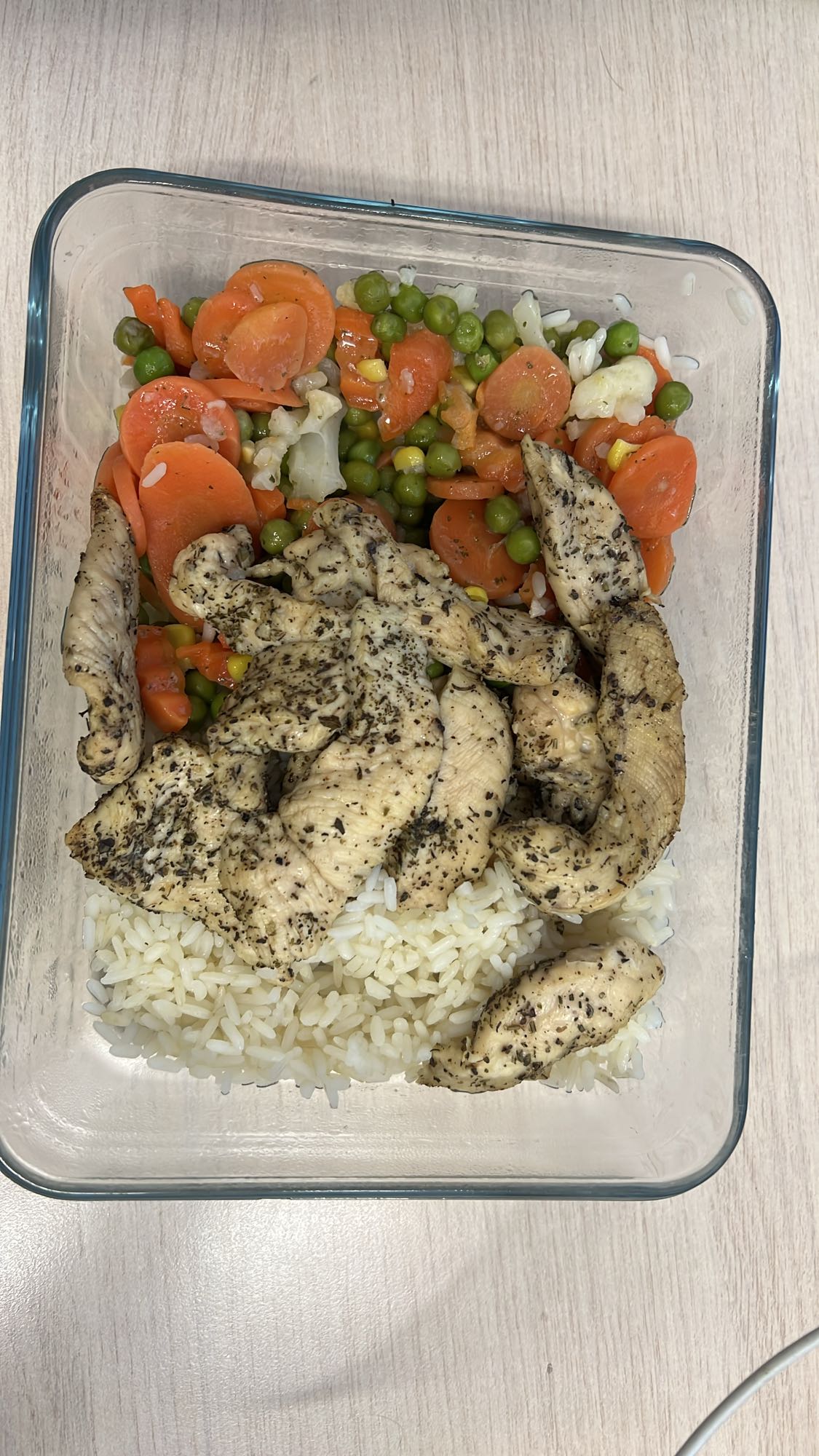 Kurczak z ryżem i warzywami