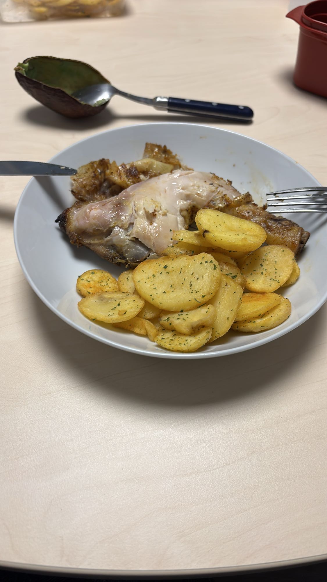 Poulet et pommes sautées