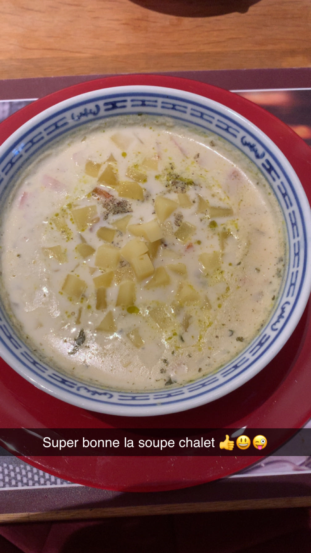 Soupe chalet crémeuse