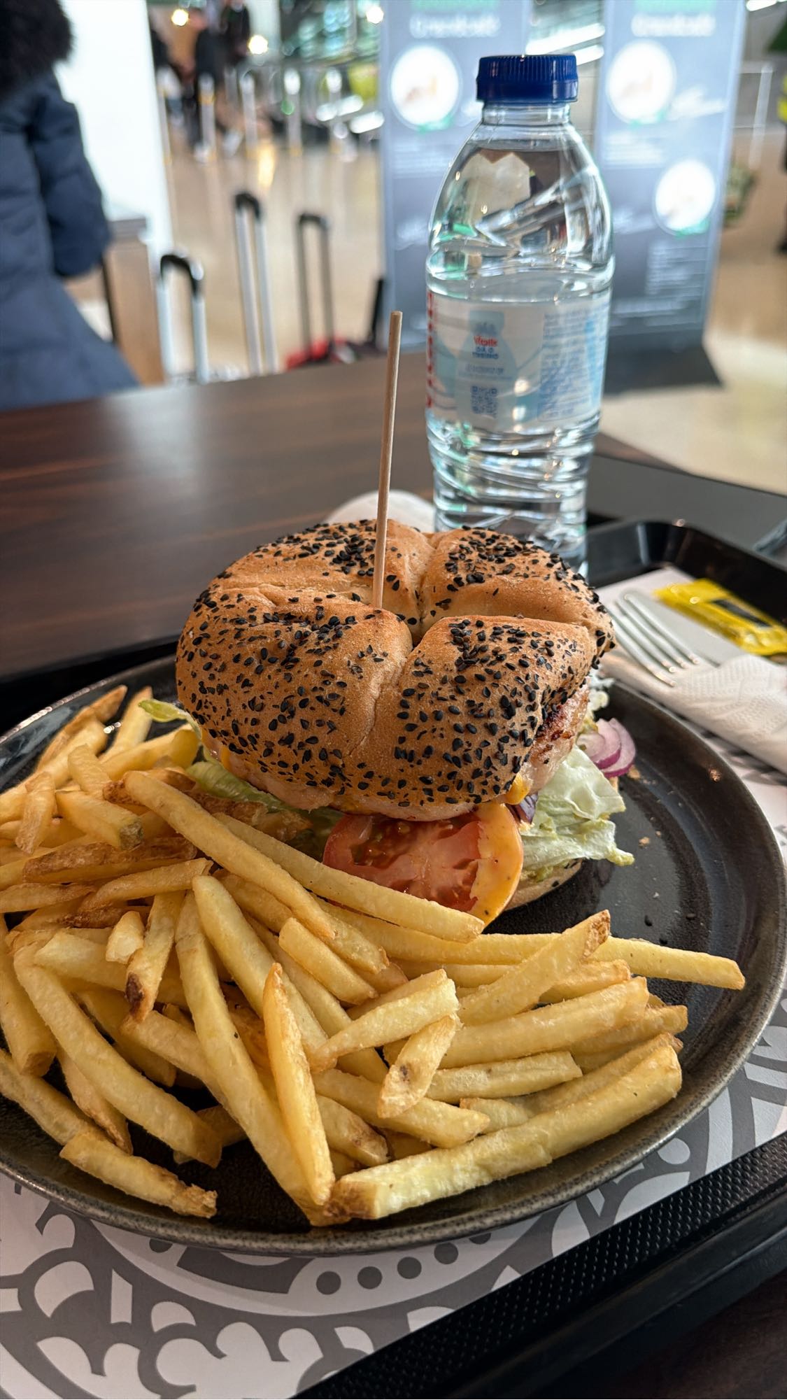 Burger ve patates kızartması