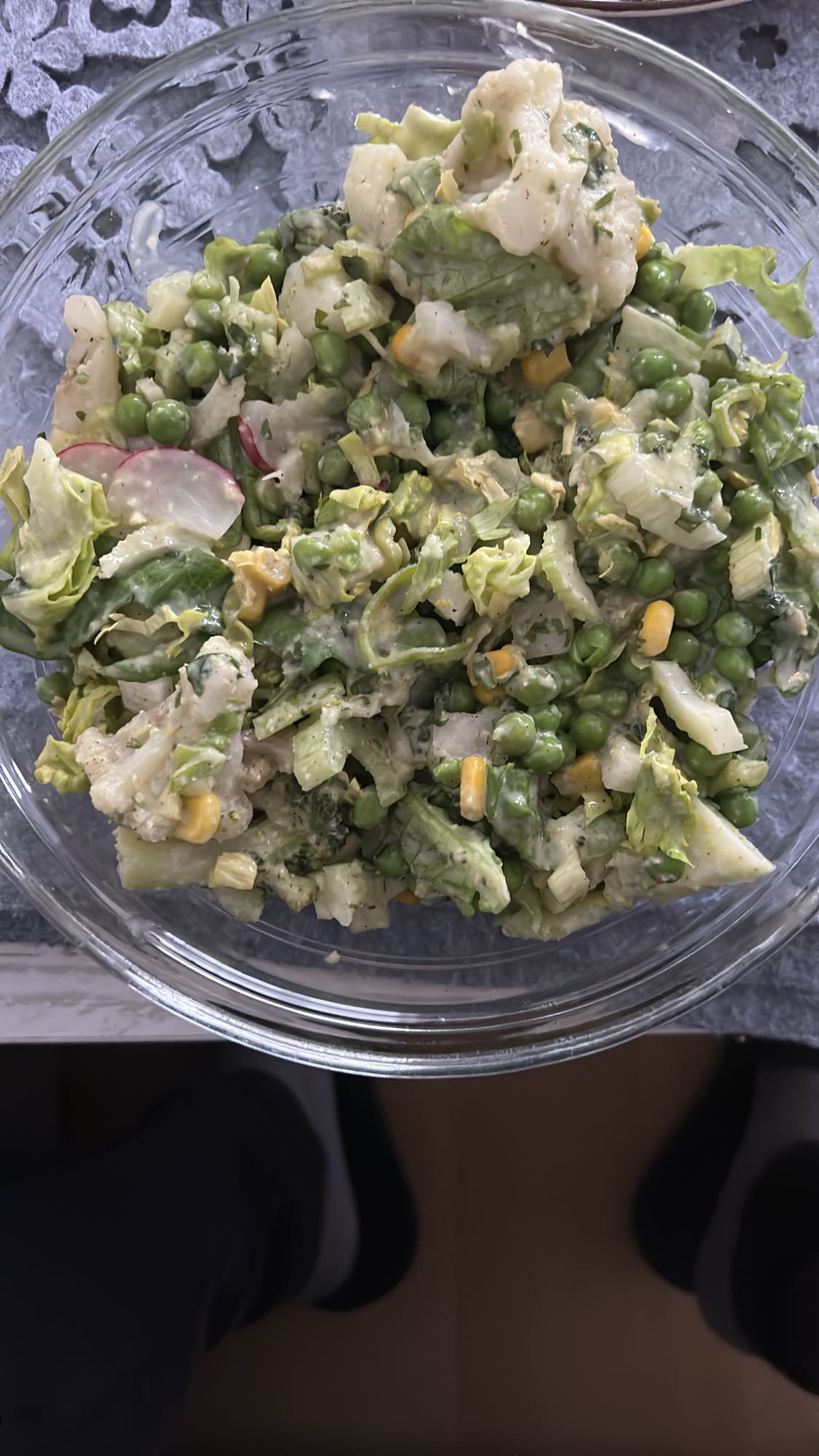 ensalada de verduras mixtas