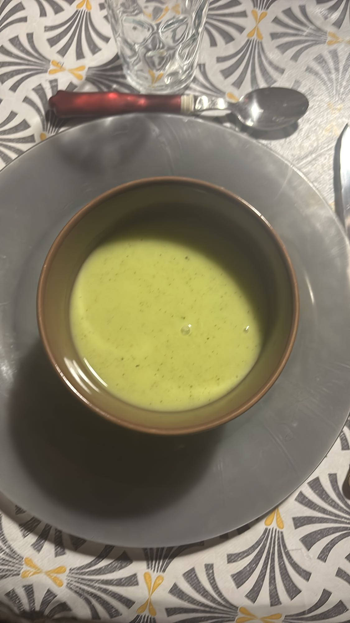 Soupe de courgettes