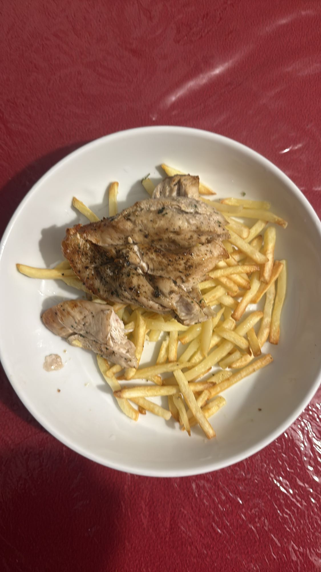 Pollo a la plancha con papas