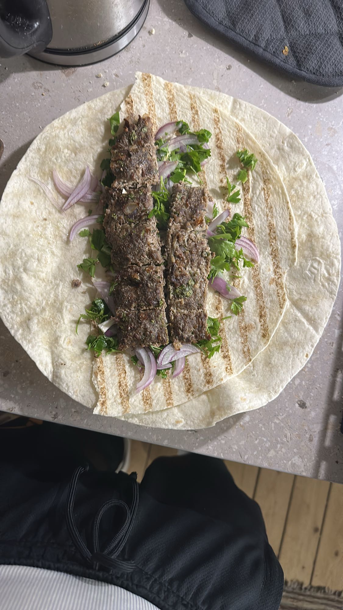 Kebabwrap med lök