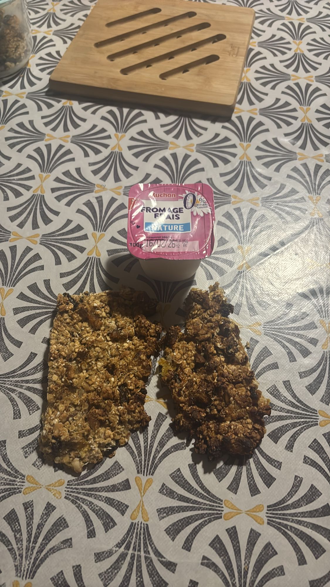 Barres granola et fromage