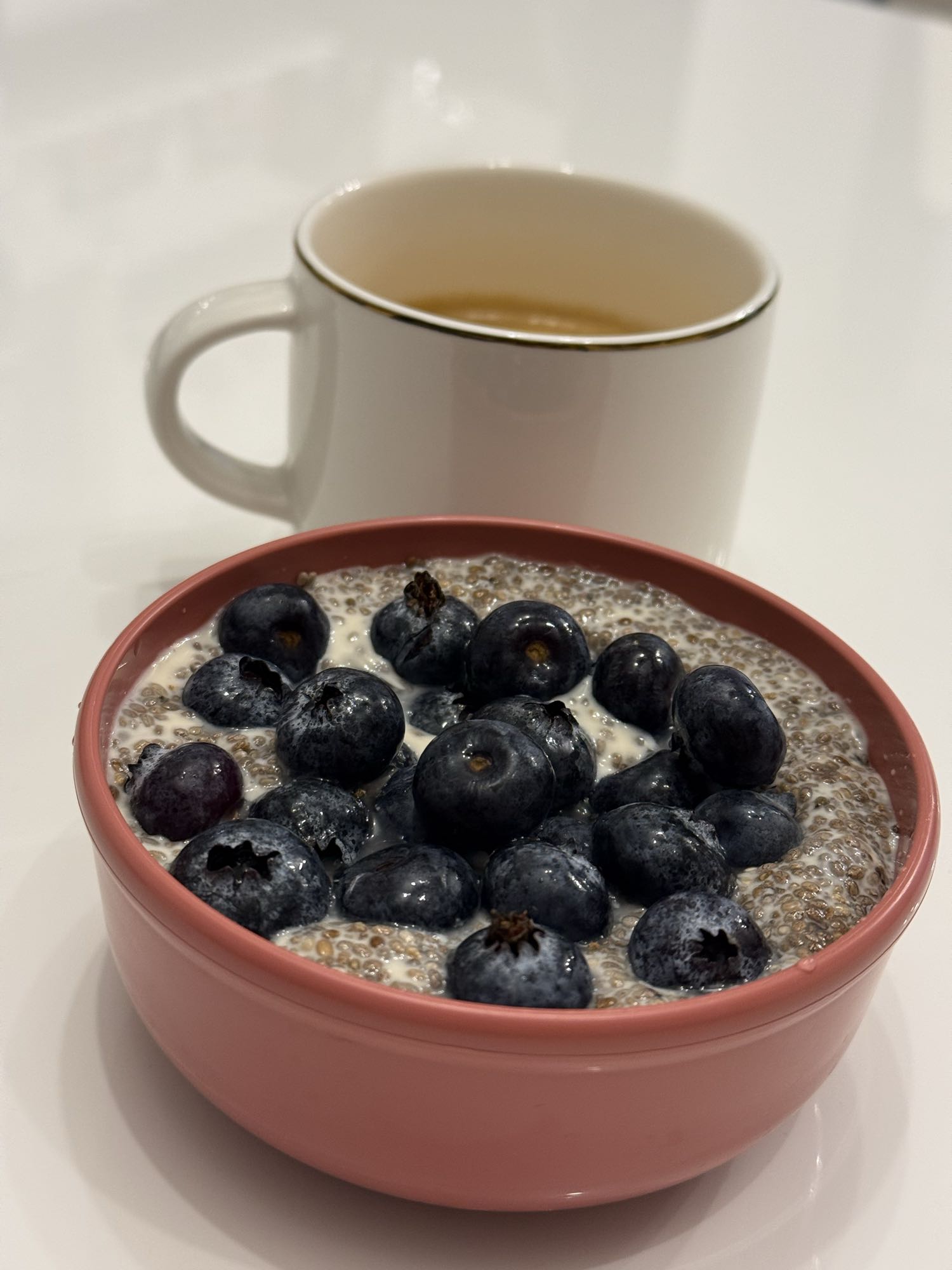 Pudding chia myrtilles