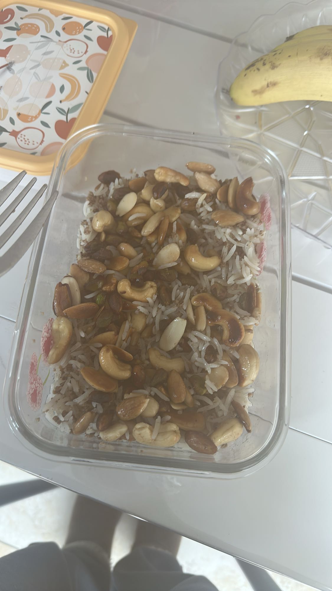 Rice with mixed nuts