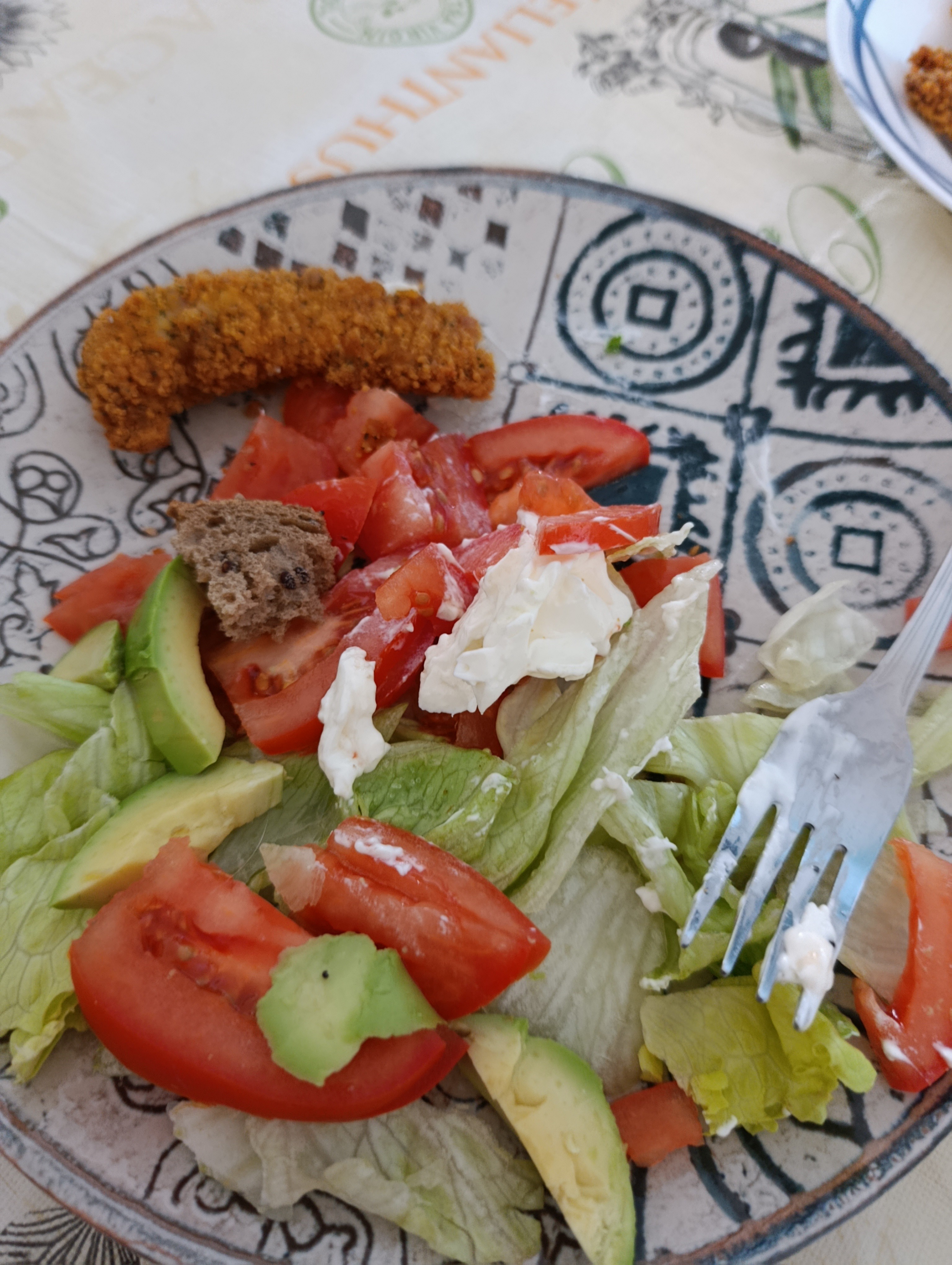 Ensalada con empanizado
