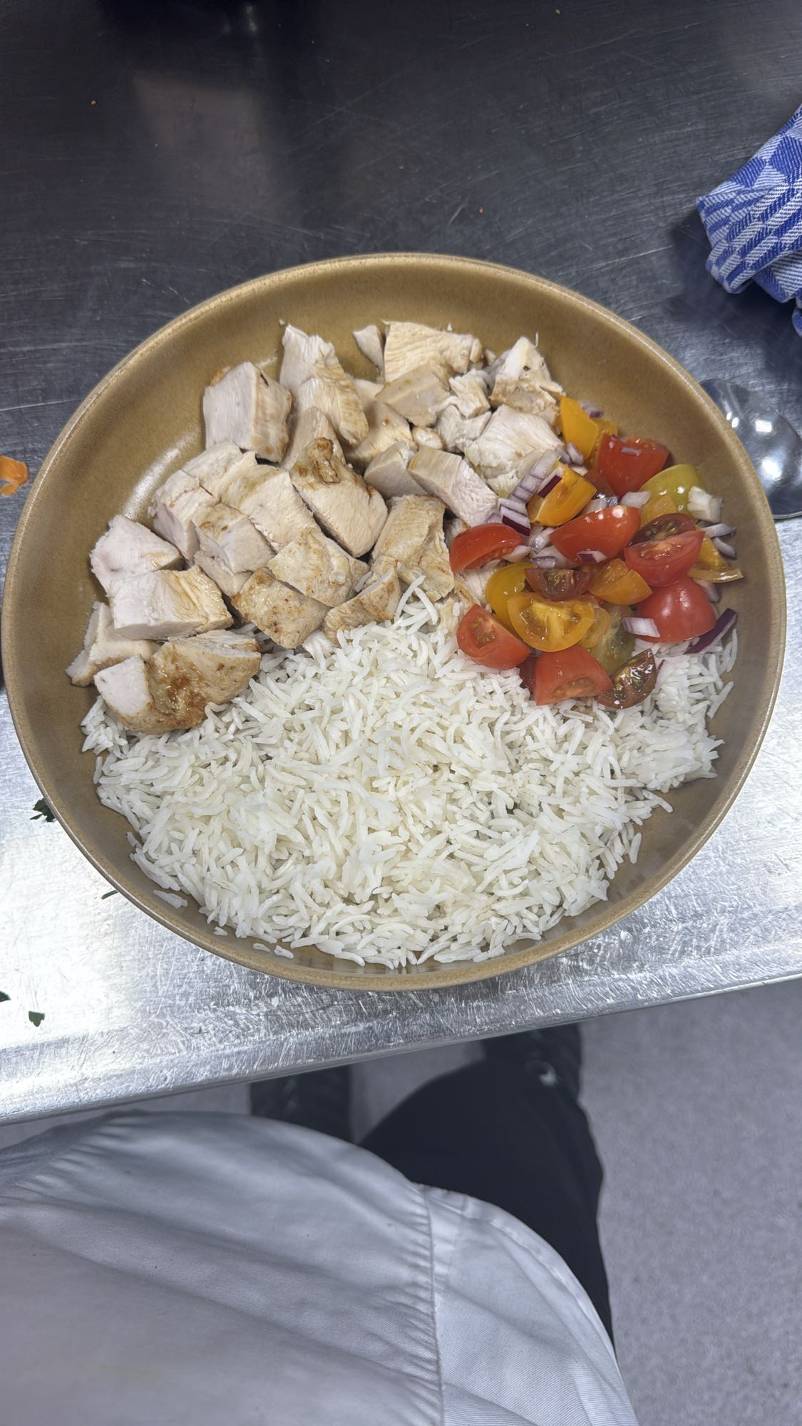 Kyckling ris grönsaker skål