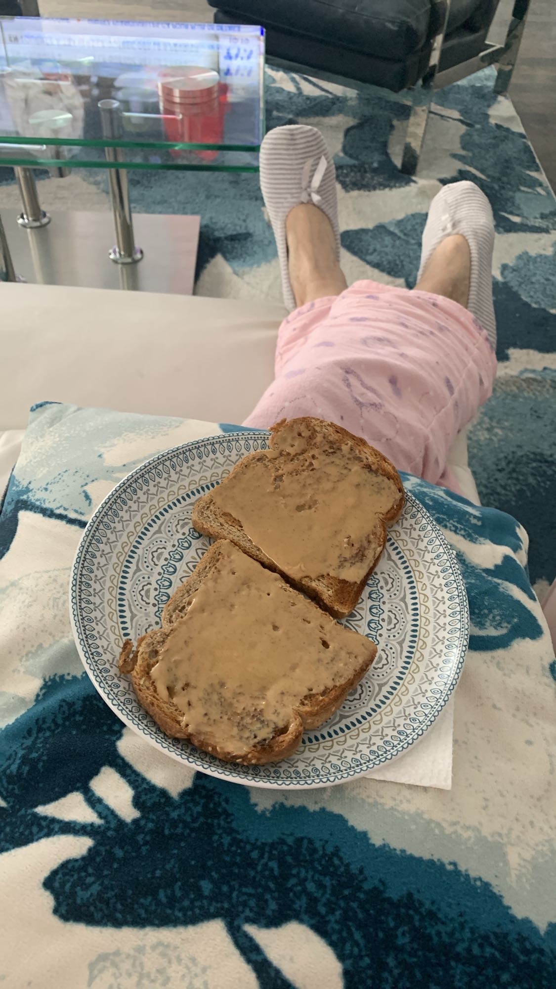 Tartines au beurre de cacahuète