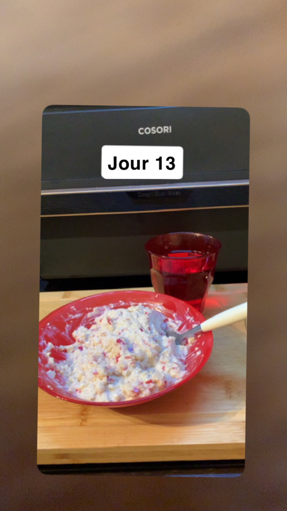 Yaourt nature, pomme hachée, son d’avoine