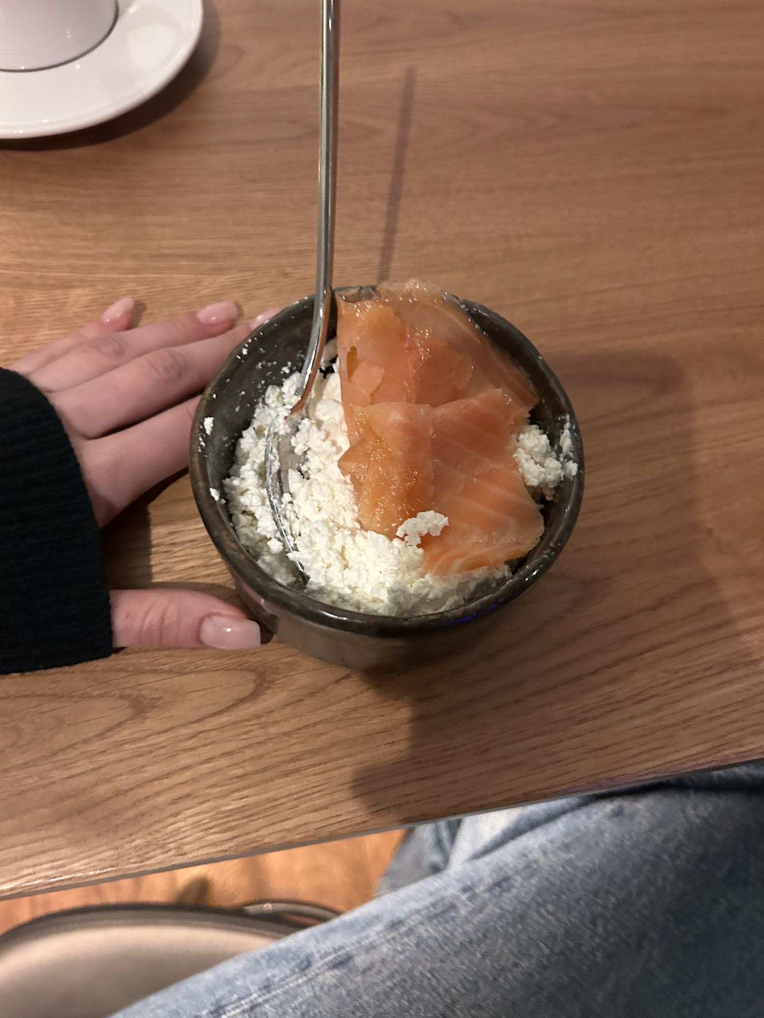 творог с лососем