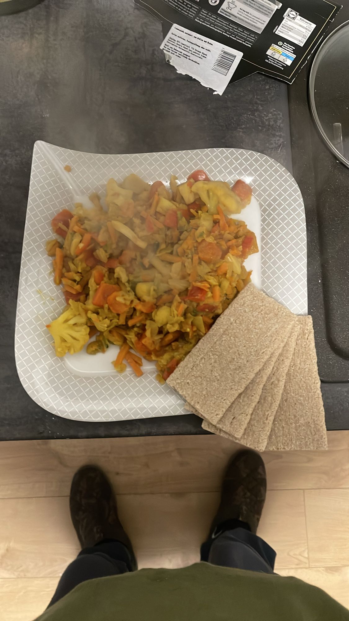 Légumes sautés et craquottes