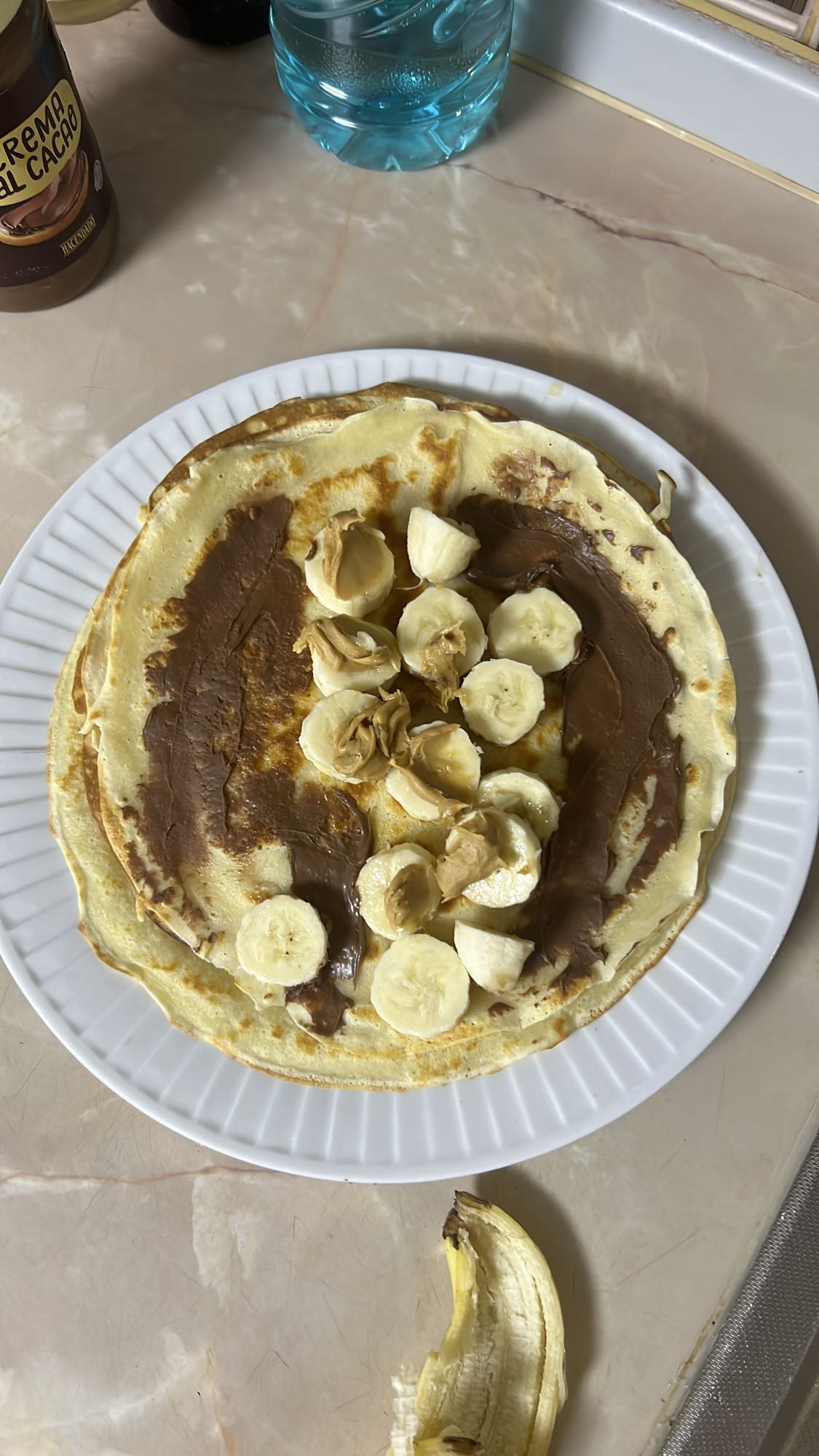 Clătită cu banană și cremă