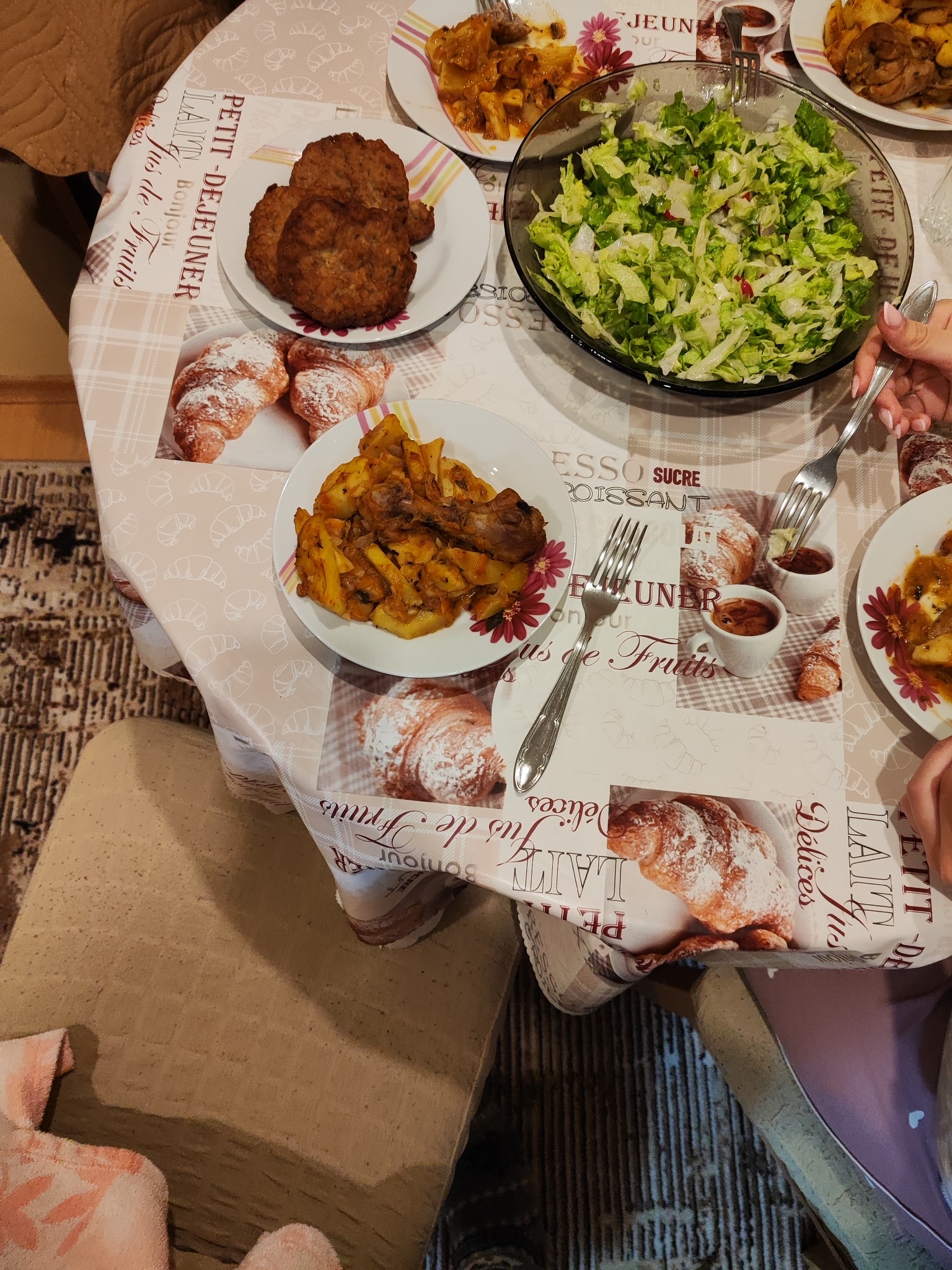 Chicken with salad & fries