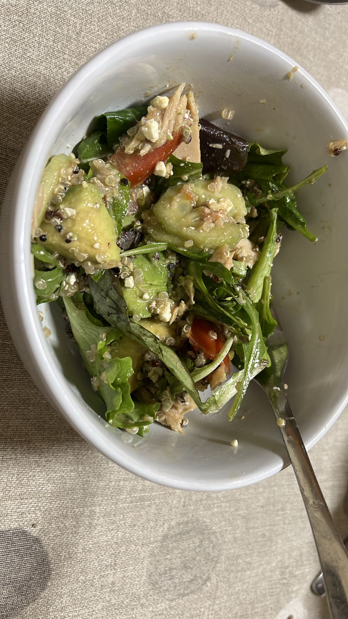 ensalada de pollo y quinoa