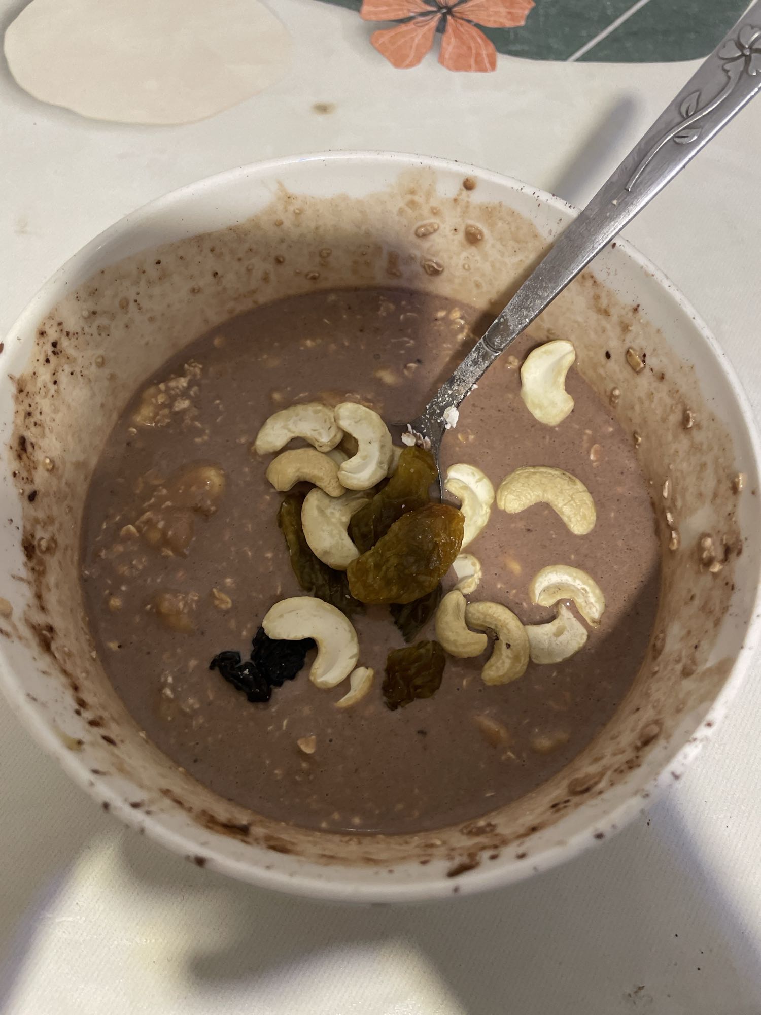 Chocolate oatmeal bowl