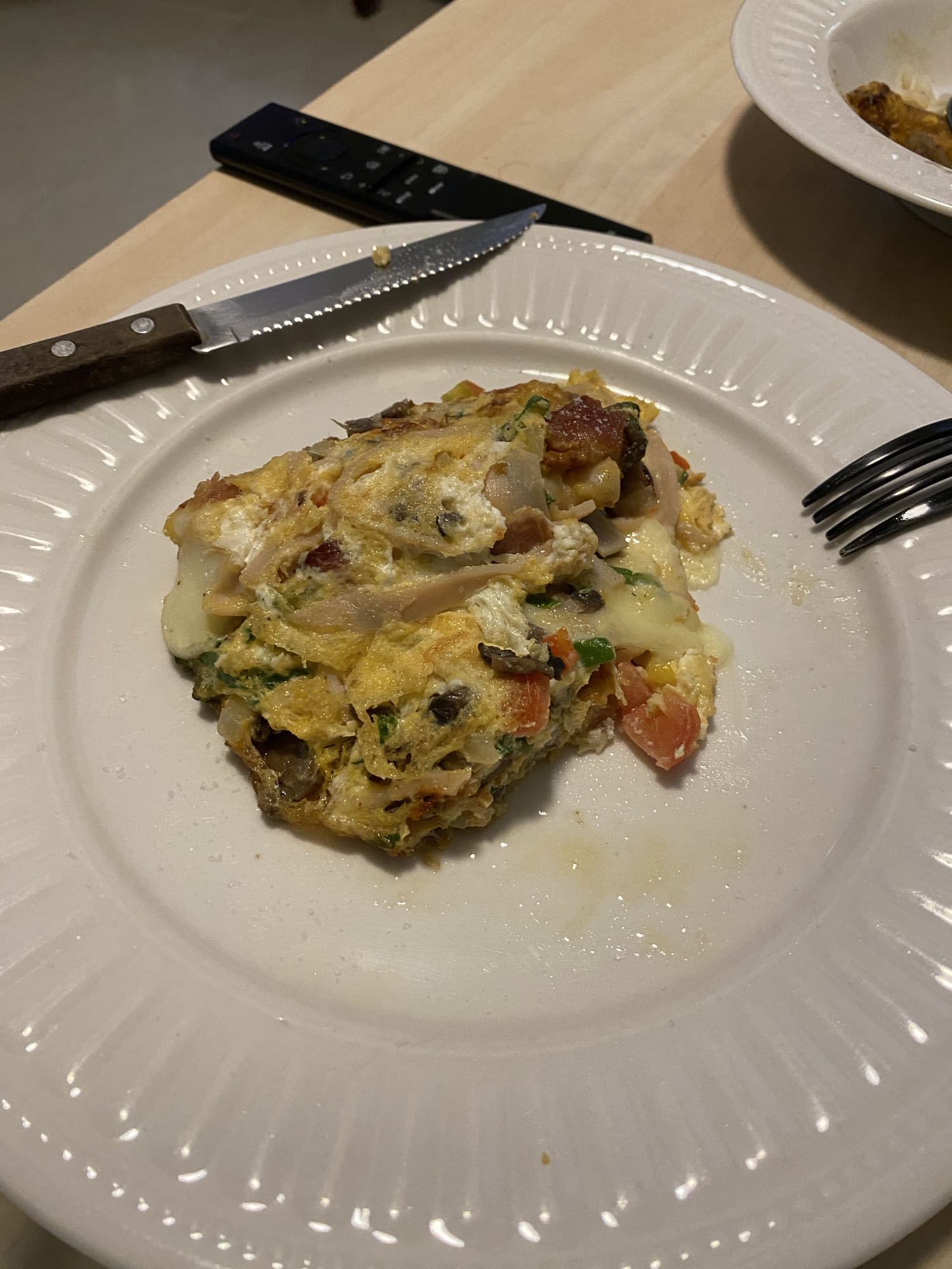 Tortilla de verduras y queso