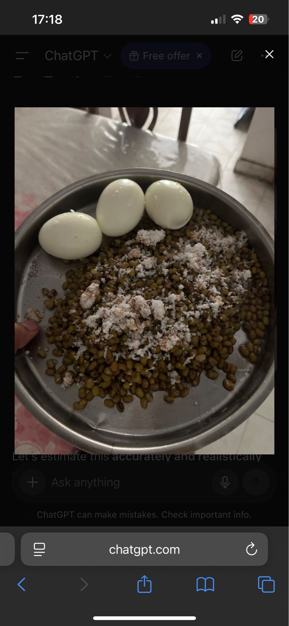 Eggs with mung beans