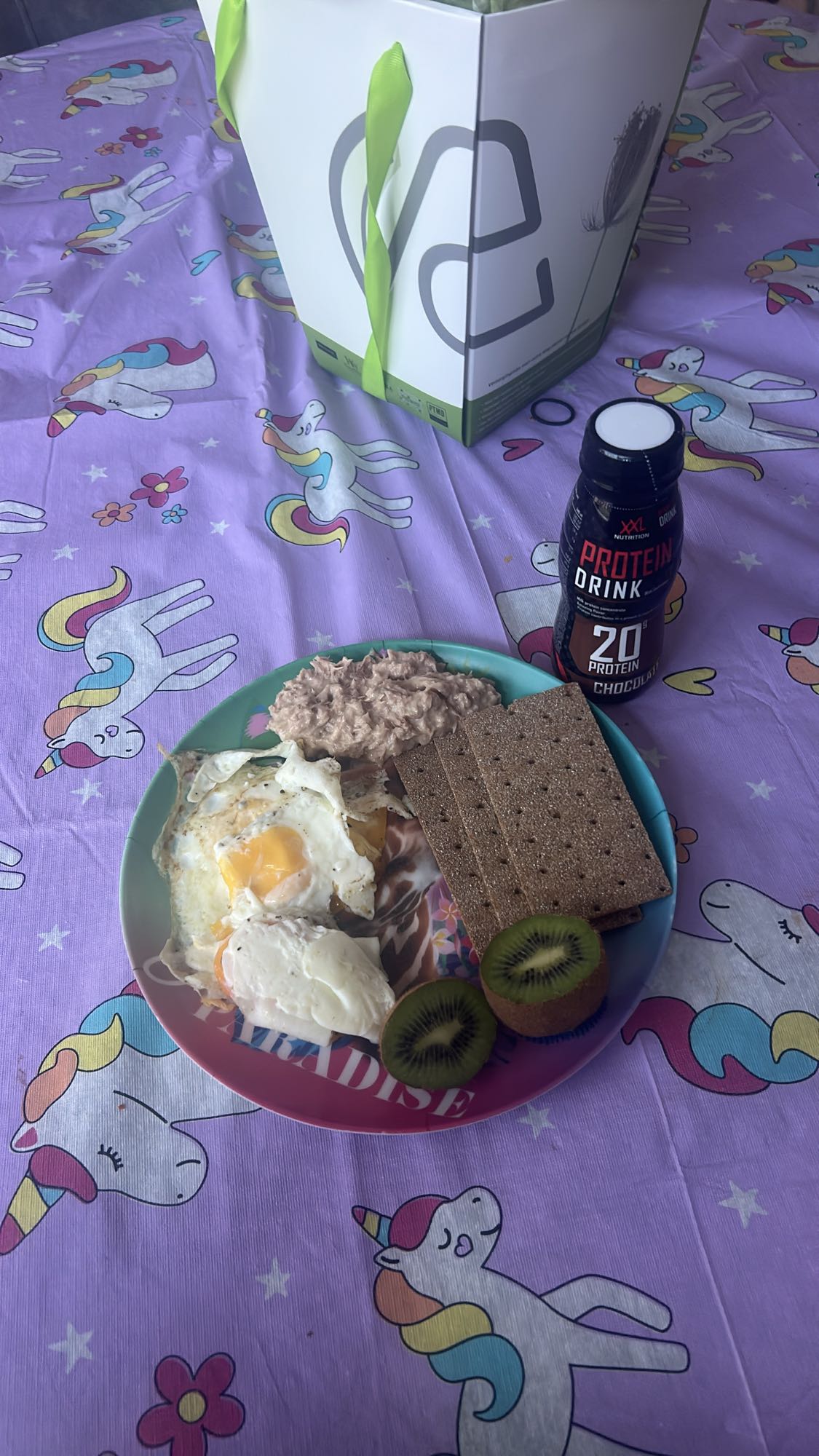 Eiwitrijk ontbijt bord