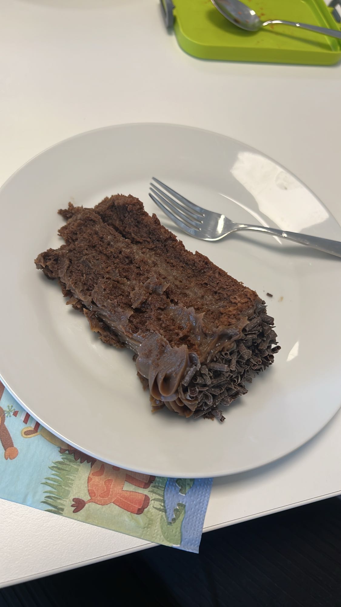 Chocolate cake slice