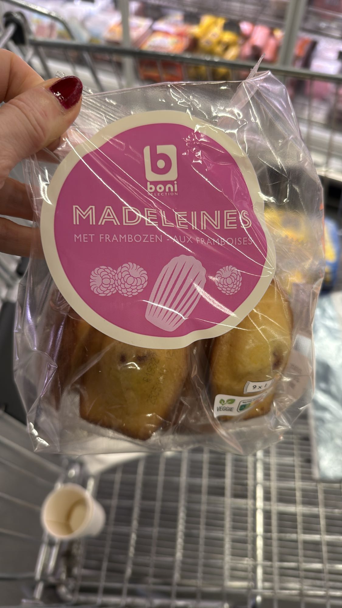 Madeleines met frambozen