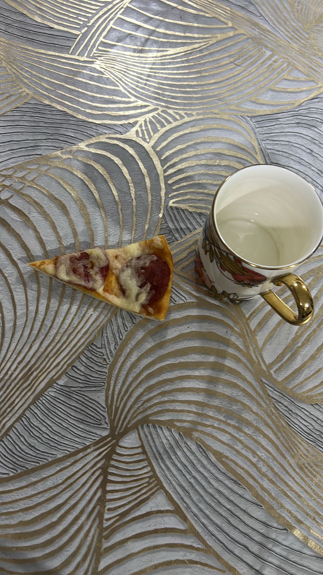 кусок пиццы с салями