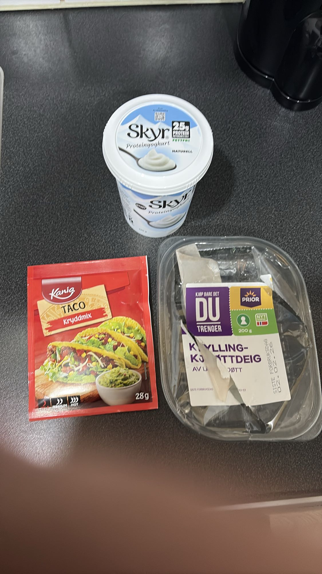 Kylling taco yoghurt