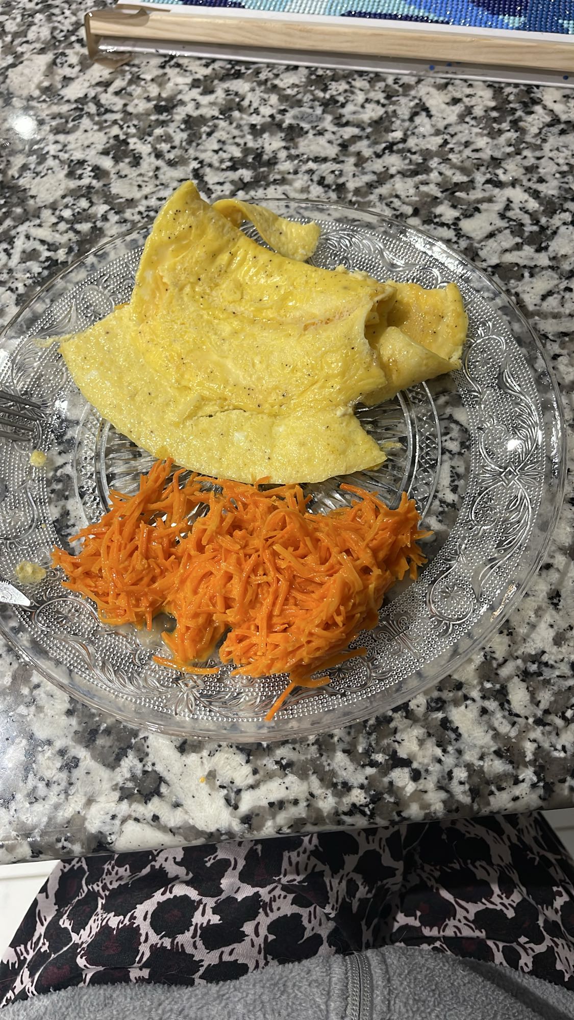 Omelette et carottes