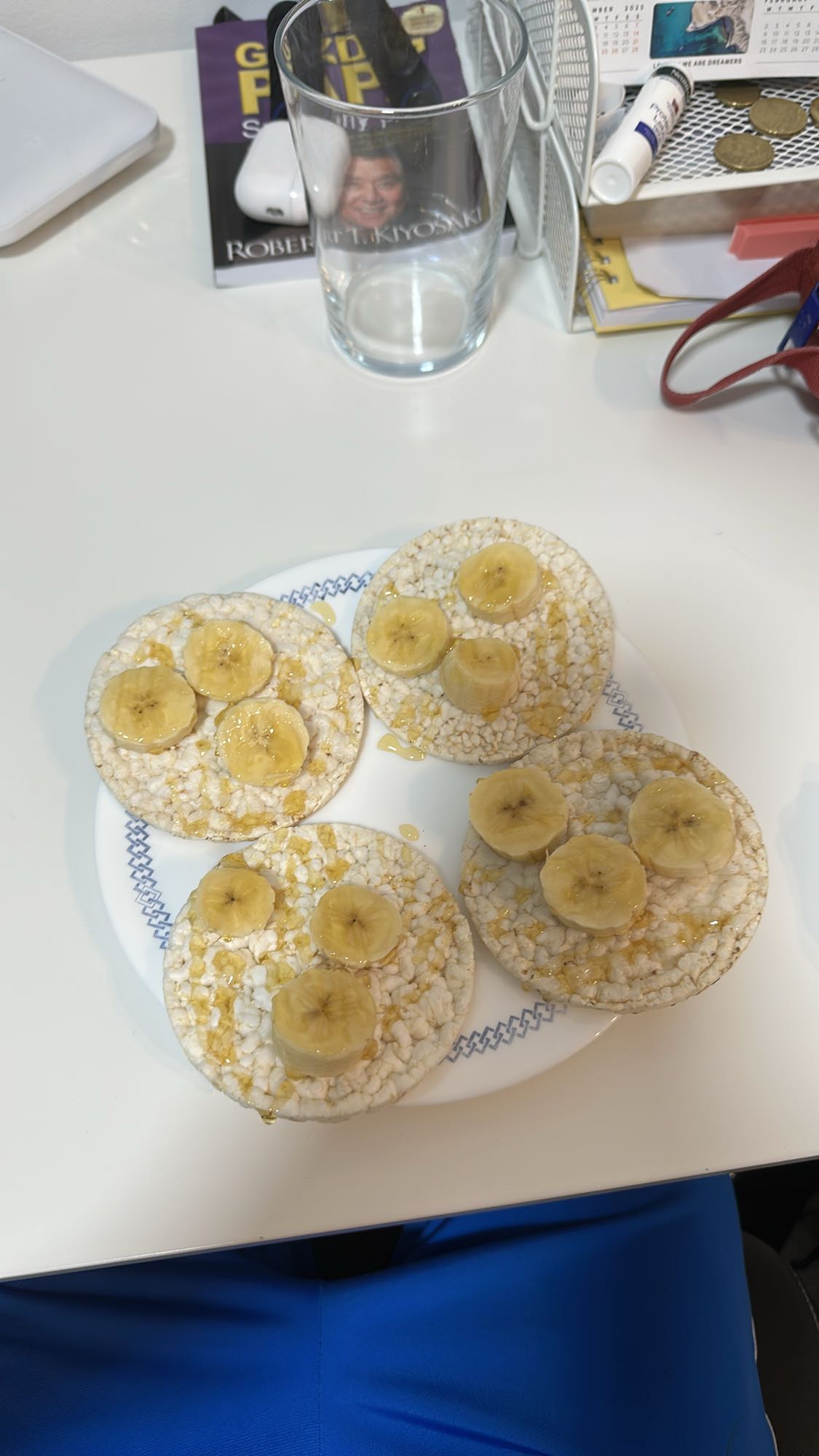 Tortitas con plátano y miel