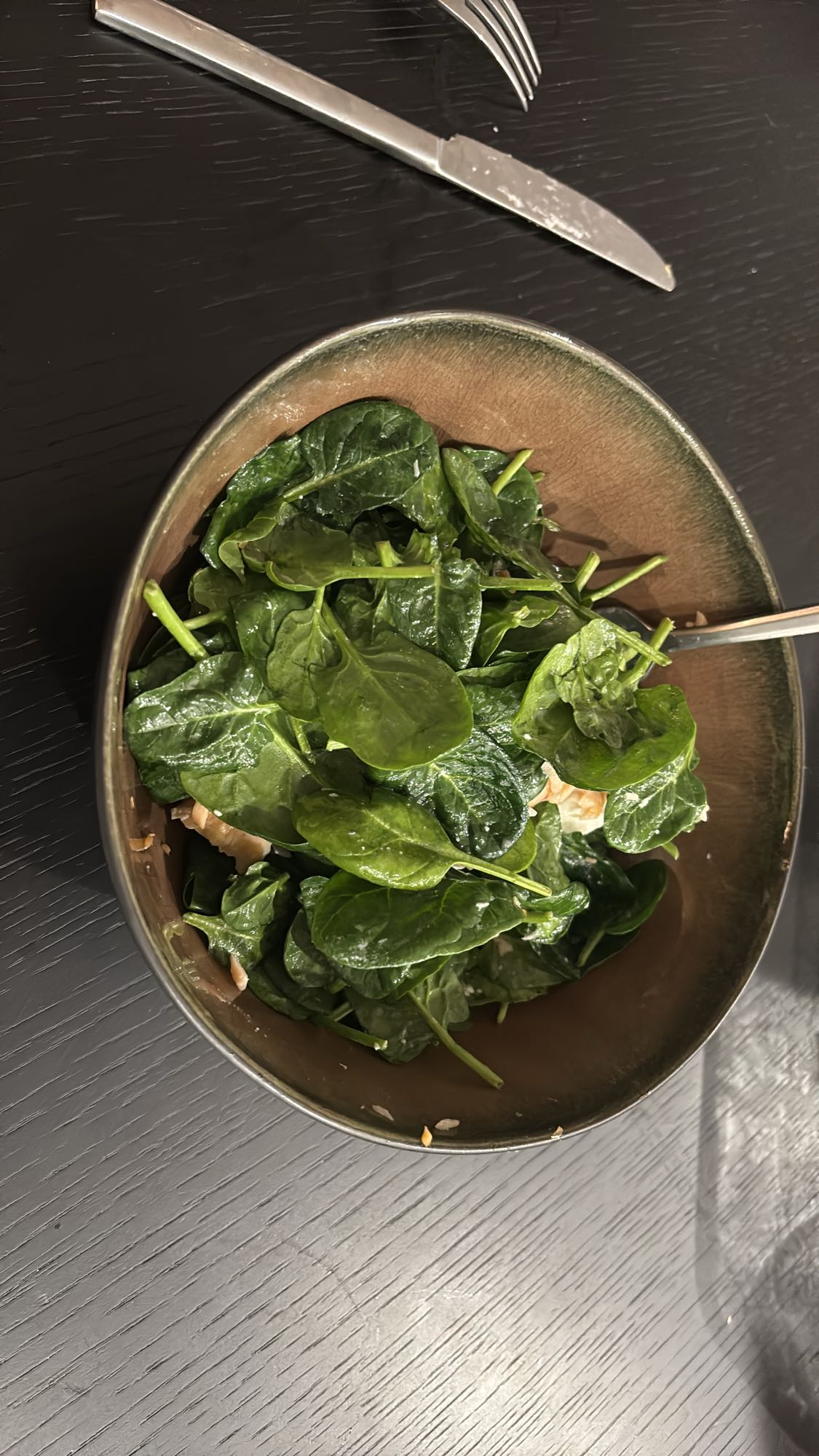 Salade épinards poulet