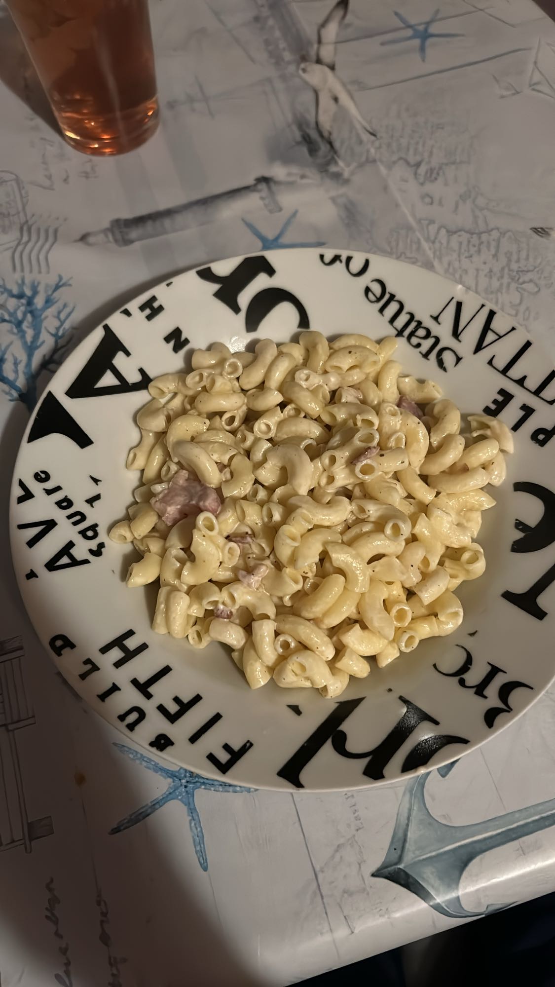 Pâtes au jambon crème