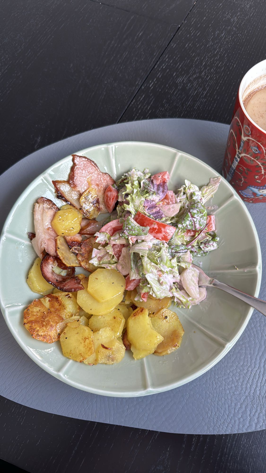 Roast Potatoes & Salad