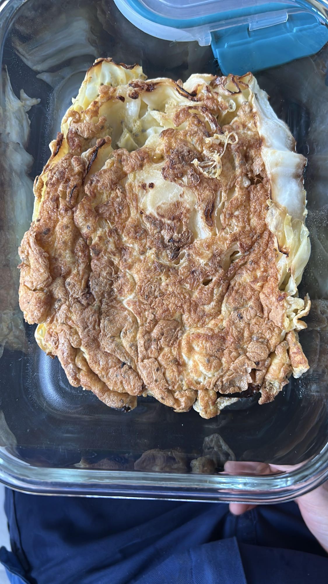 Tortilla de huevo y col