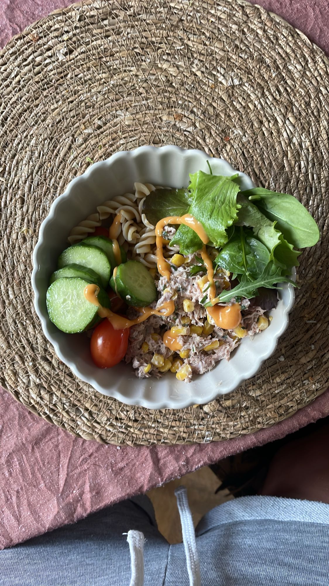 Tonfisksallad med pasta