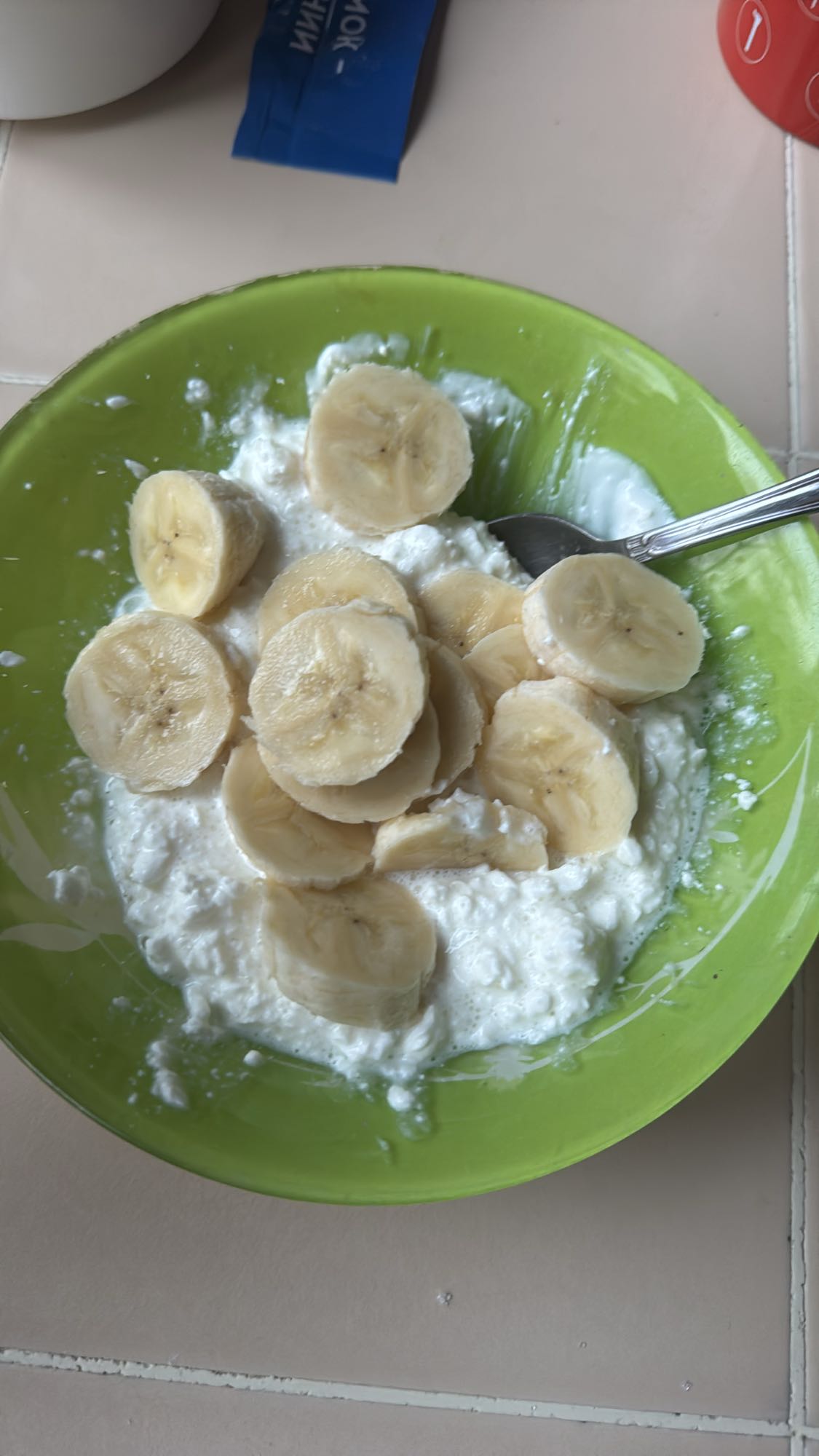 творог с бананом