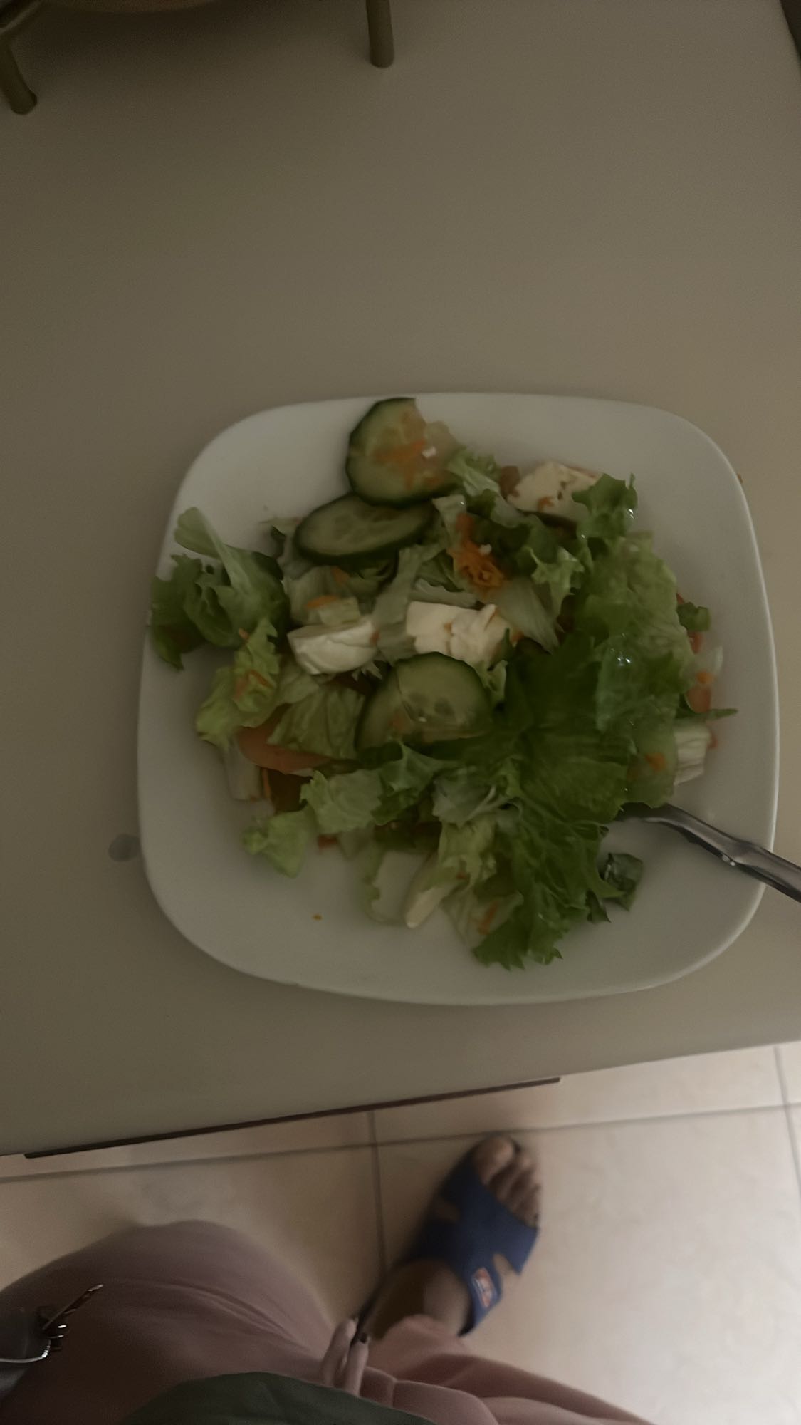 Salada fresca com queijo