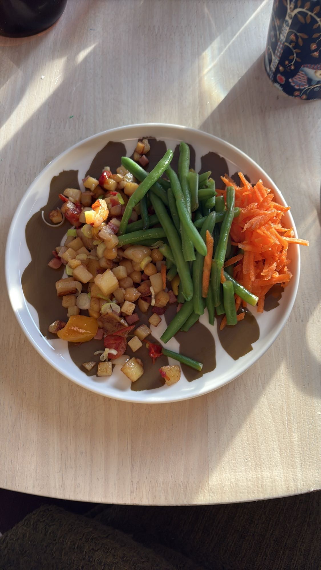 Grönsaksblandning tallrik