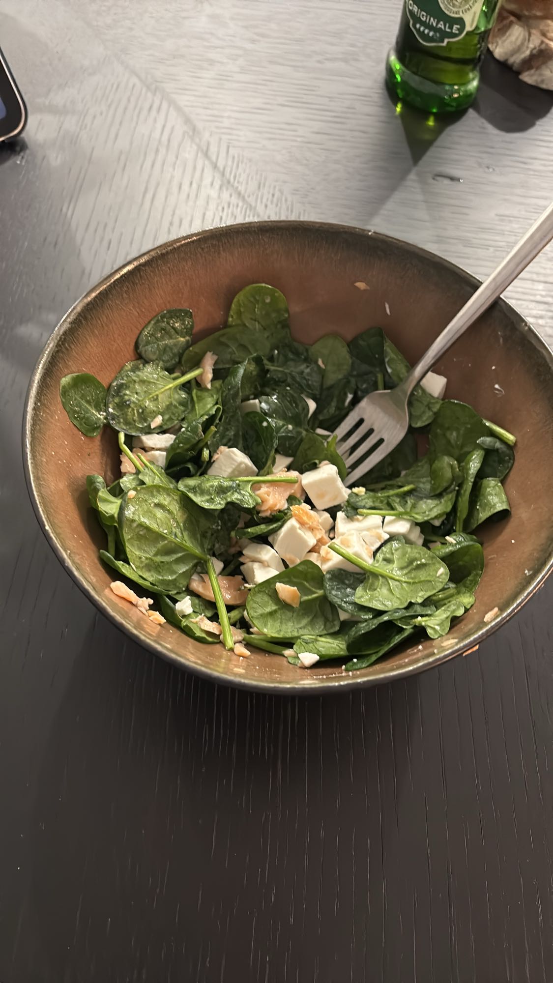 Salade épinards fromage