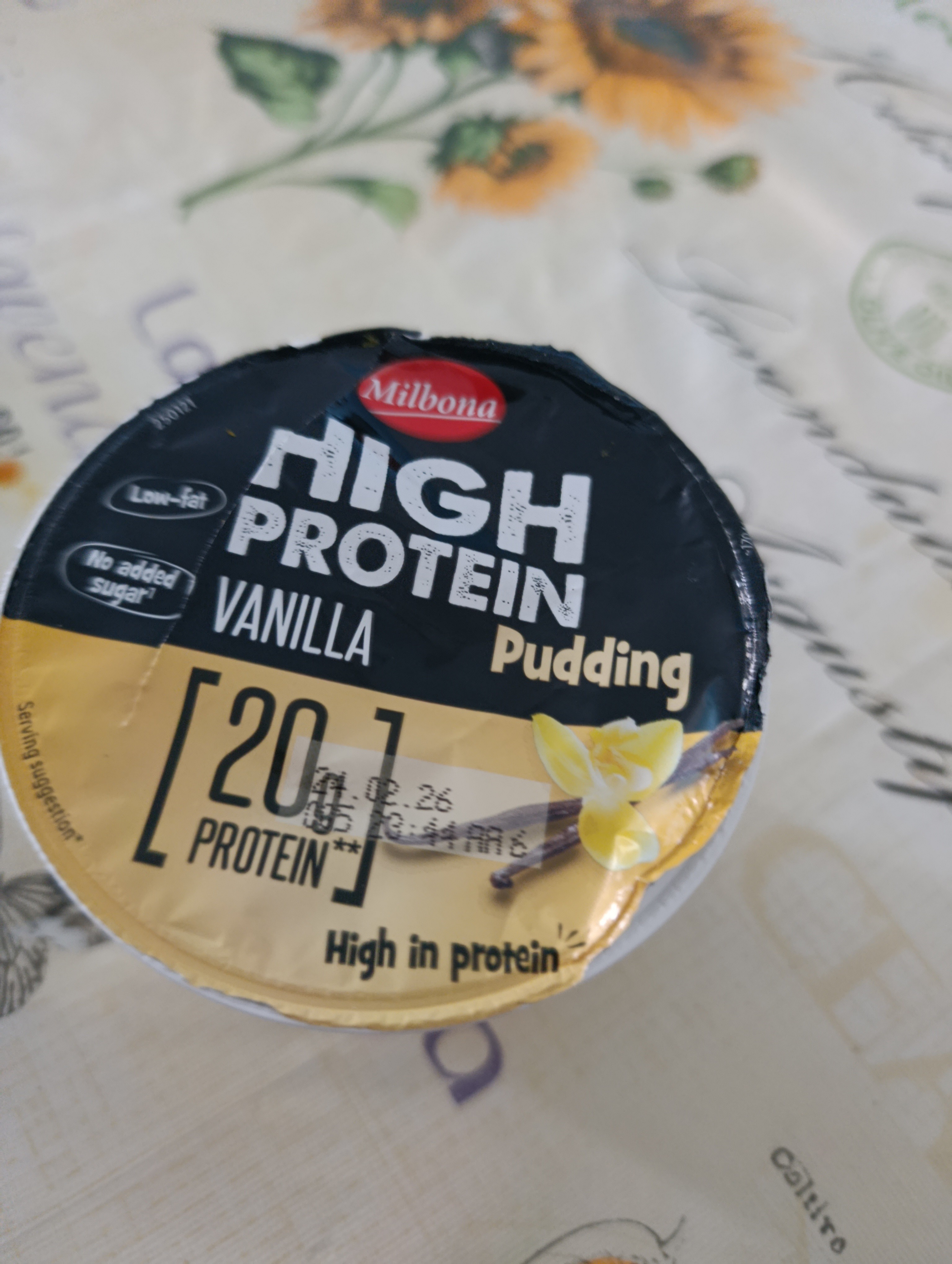 Pudín vainilla proteico