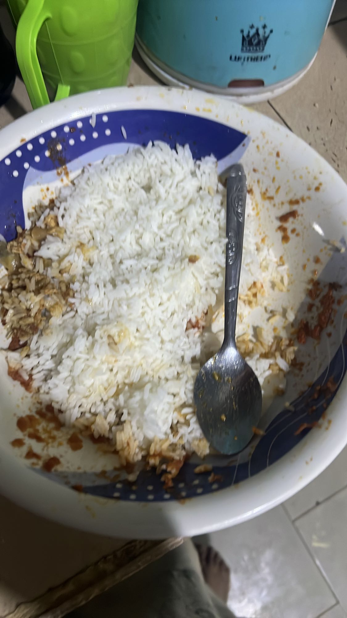 Rice with sauce & beans