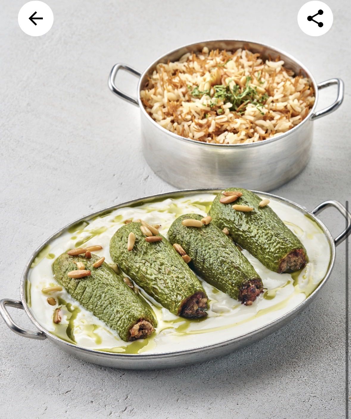 Stuffed zucchini with rice