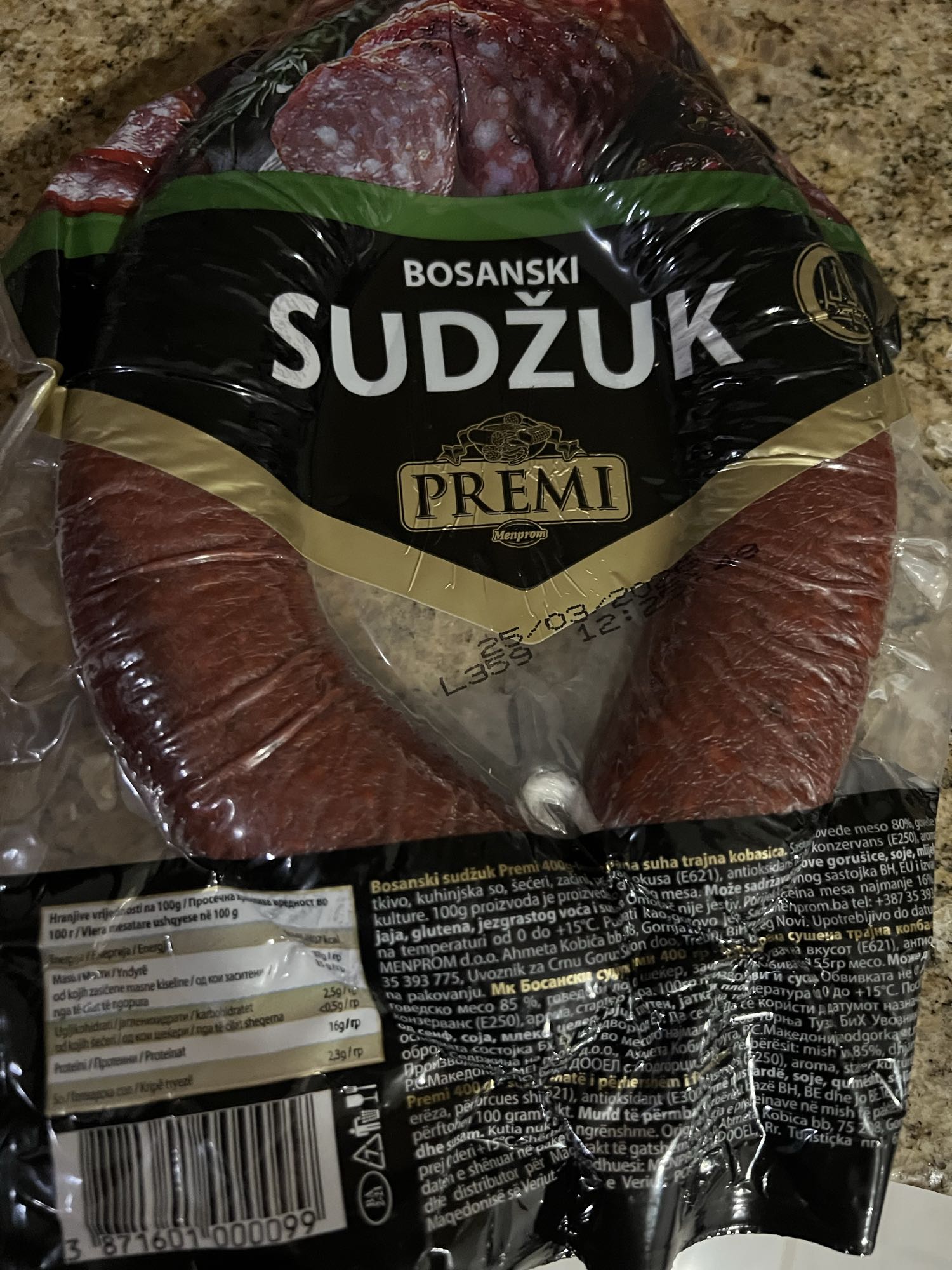 Bosnian Sudzuk Sausage