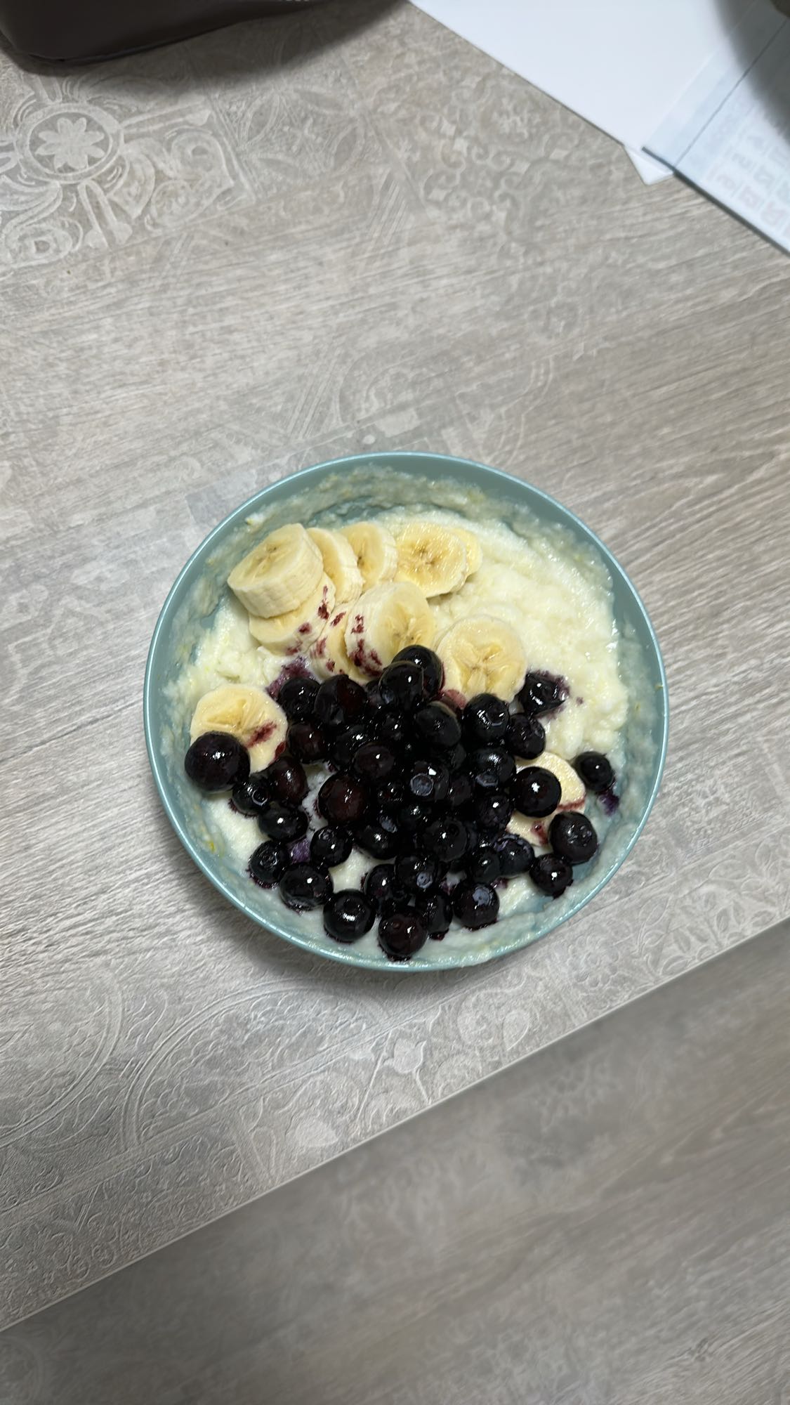 crema de arroz con frutas