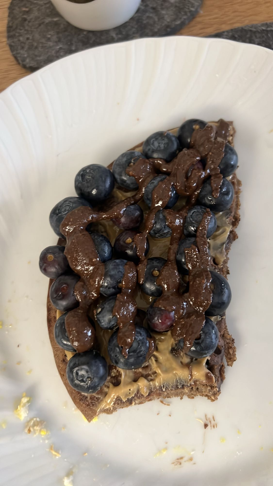 Blåbær sjokolade toast