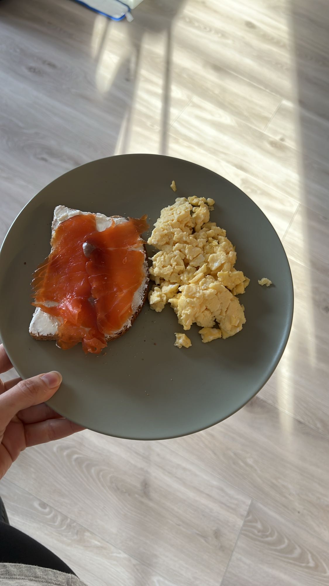 Salmon Toast & Scrambled Eggs