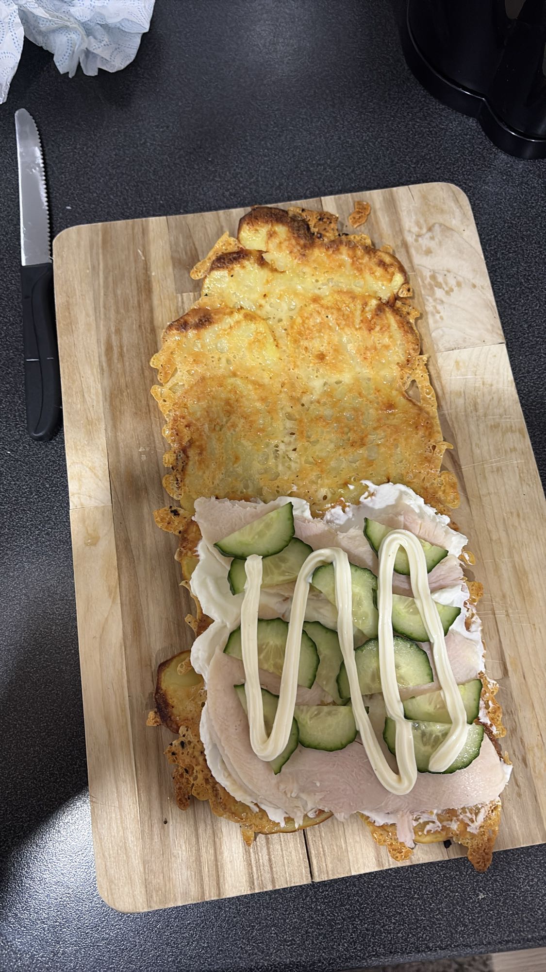 Ostebrød med kalkun